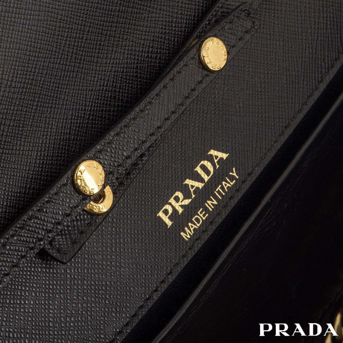 Prada Saffiano Black Clutch Bag | Rich Diamonds